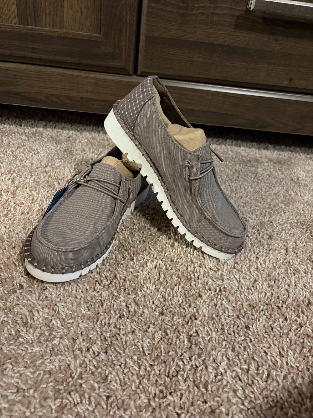 Skechers Women’s Macie Good Rumors Dark Taupe Slip-On Loafers - Picture 2 of 5